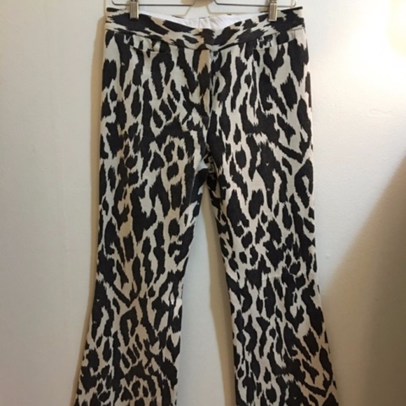 leopard flared pants
